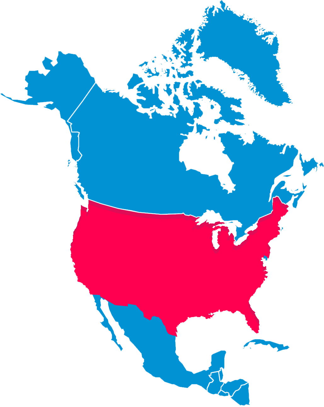 U S A Map Highlighted Region