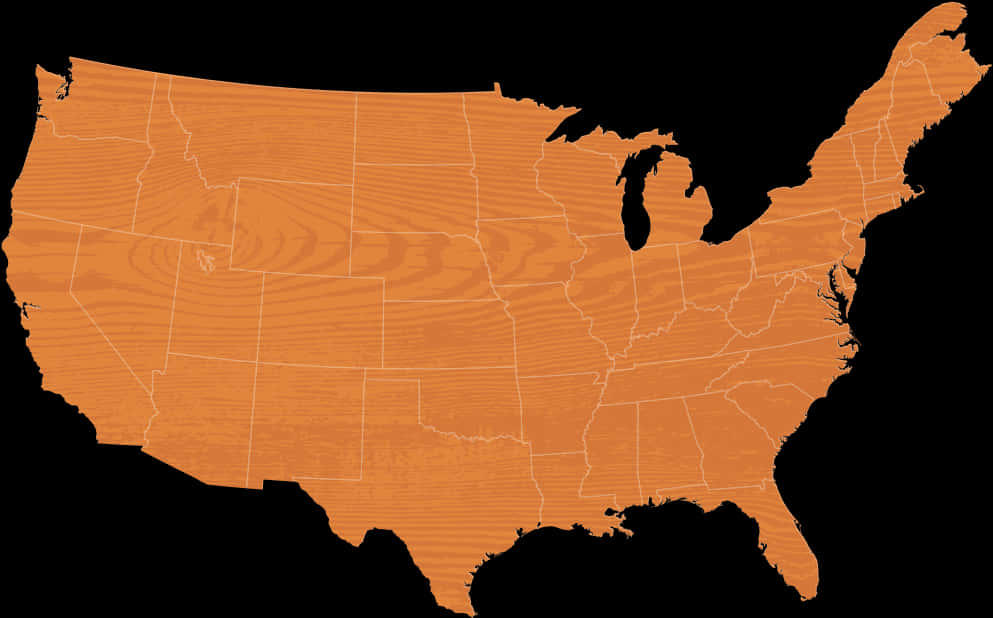 U S A Map Wood Texture Background