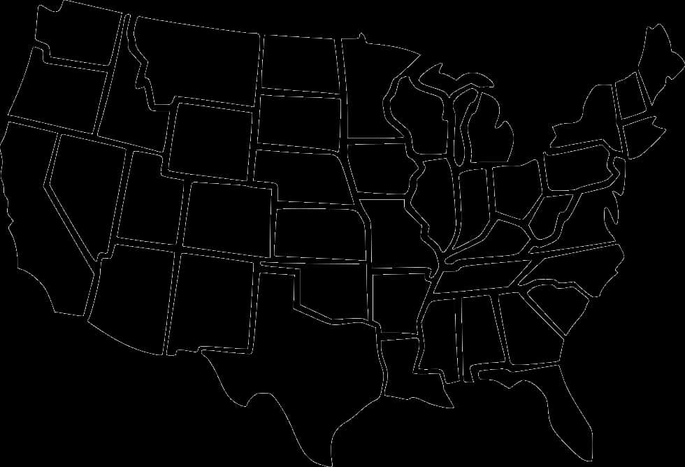 U S A Outline Map