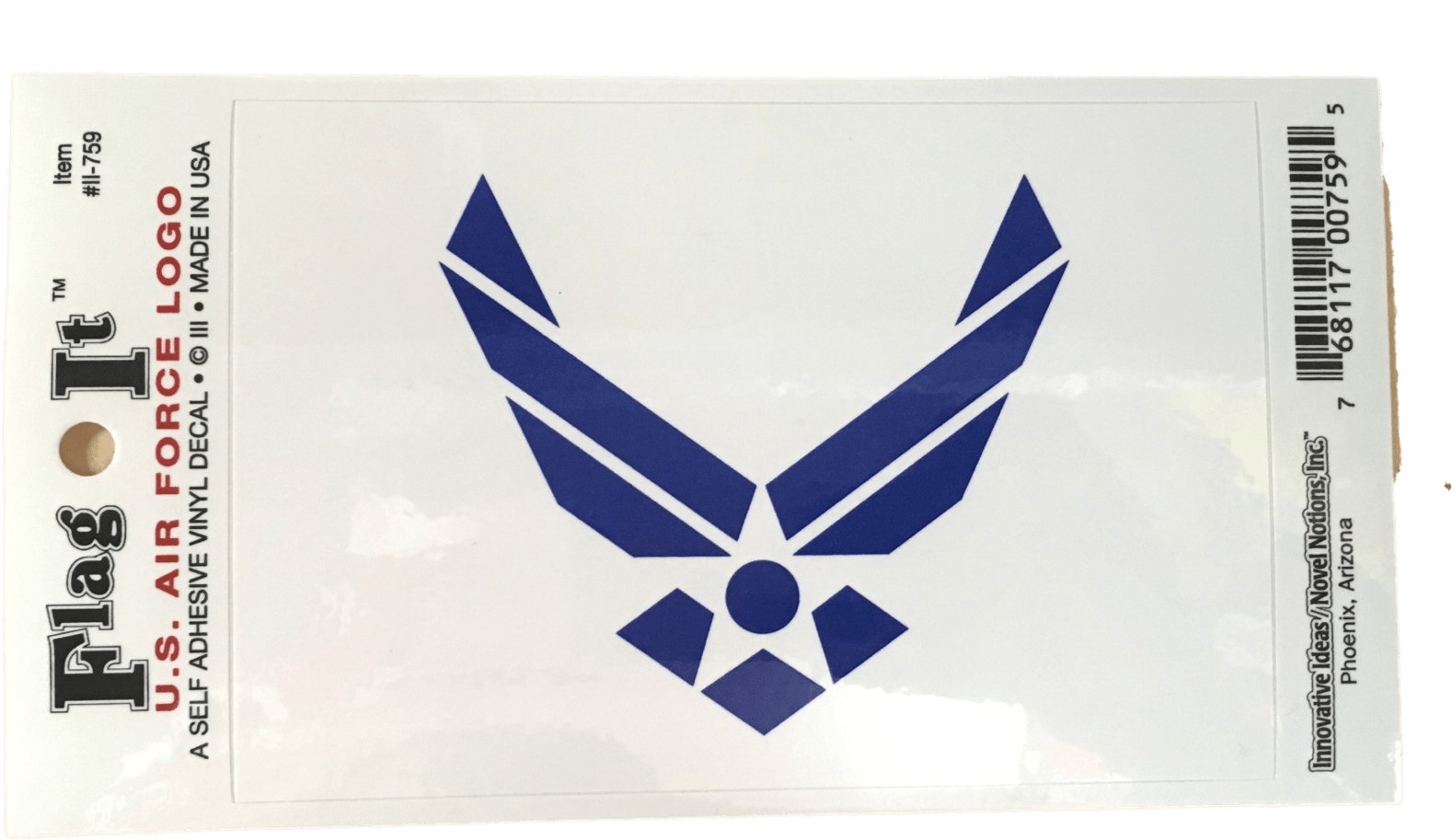 U S Air Force Logo Vinyl Decal Packaging