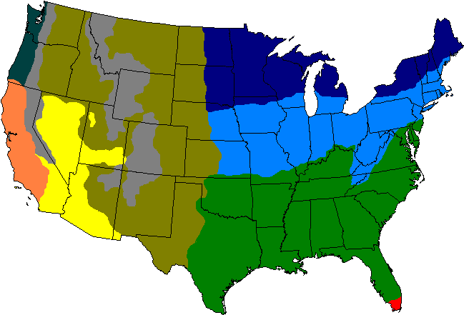 U S Climate Zones Map