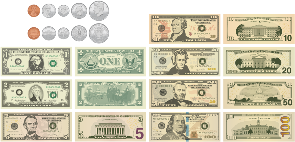 U S Currency Coinsand Bills