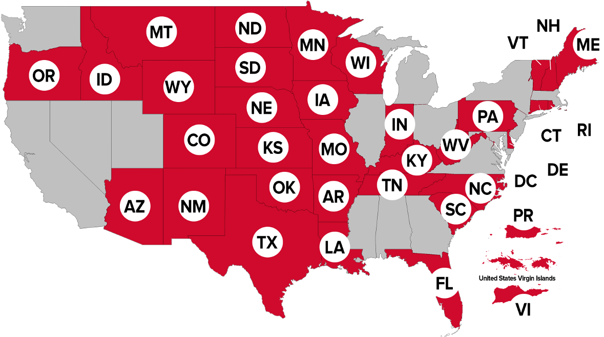 U S Lottery Participation Map