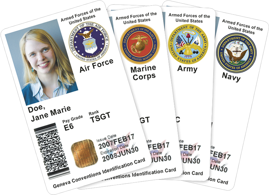 U S Military Branch I D Cards