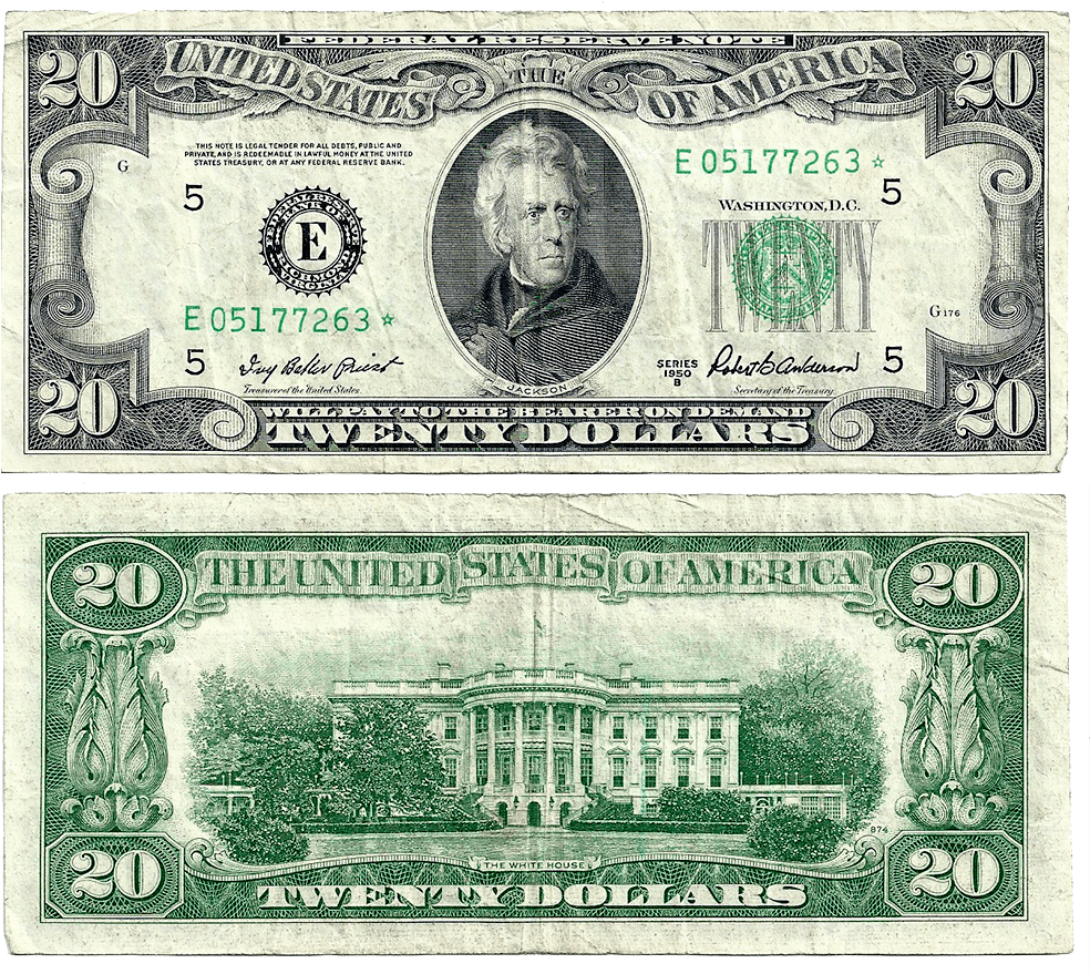 U S Twenty Dollar Bill1985 Series
