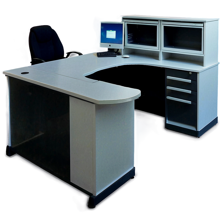 U-shaped Office Desk Png 6