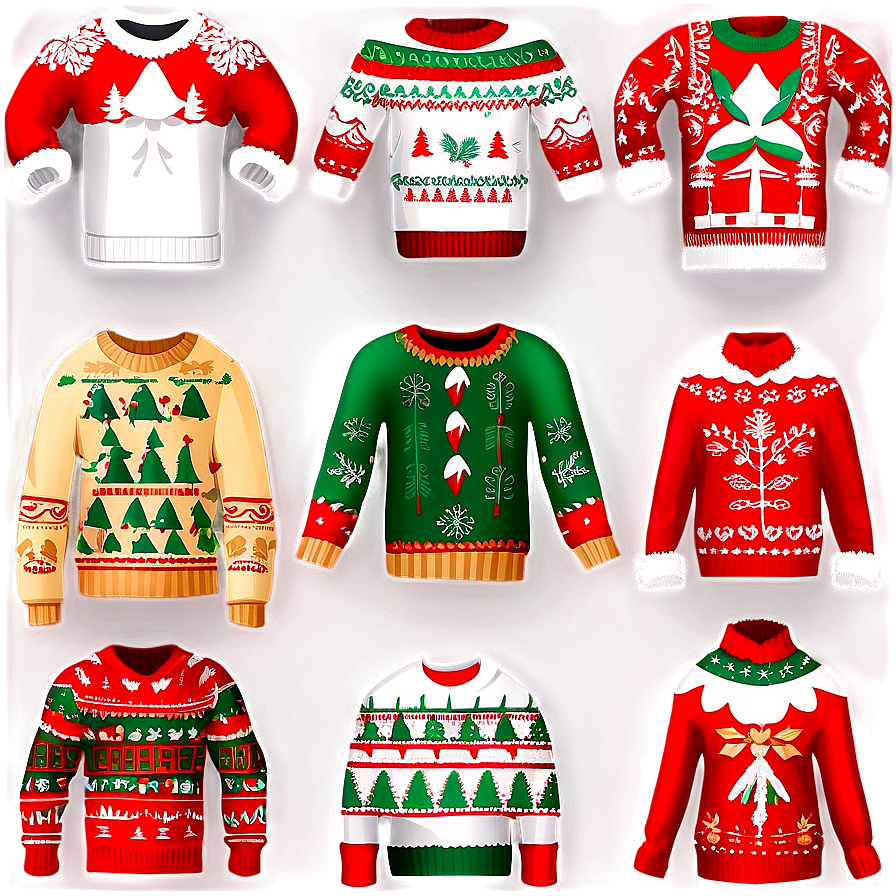 Ugly Christmas Sweater Pattern Png Iql34