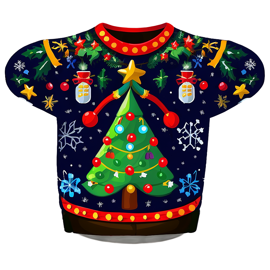 Ugly Christmas Sweater With Nutcracker Png 9