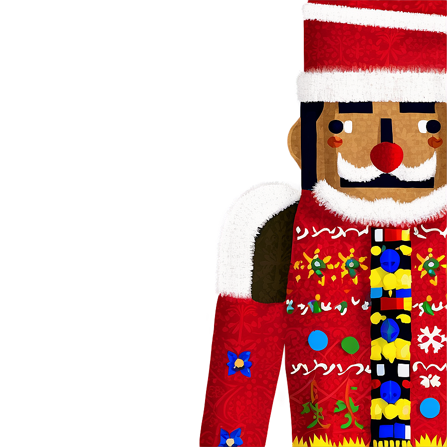 Ugly Christmas Sweater With Nutcracker Png 98