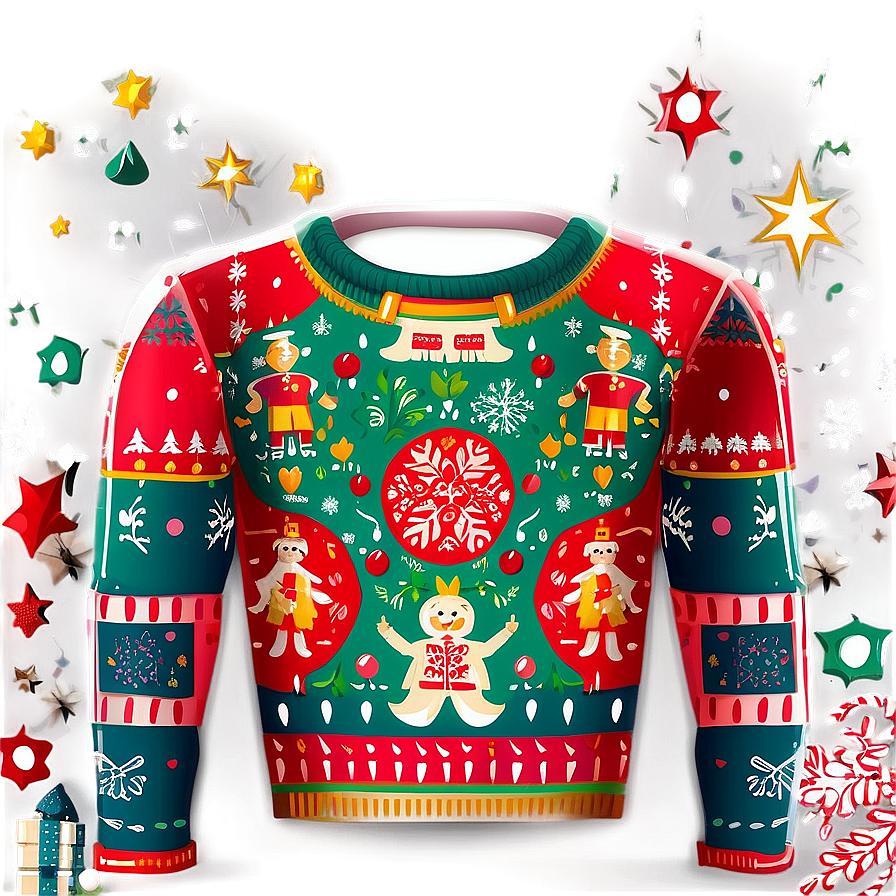 Ugly Christmas Sweater With Nutcracker Png Qgs2