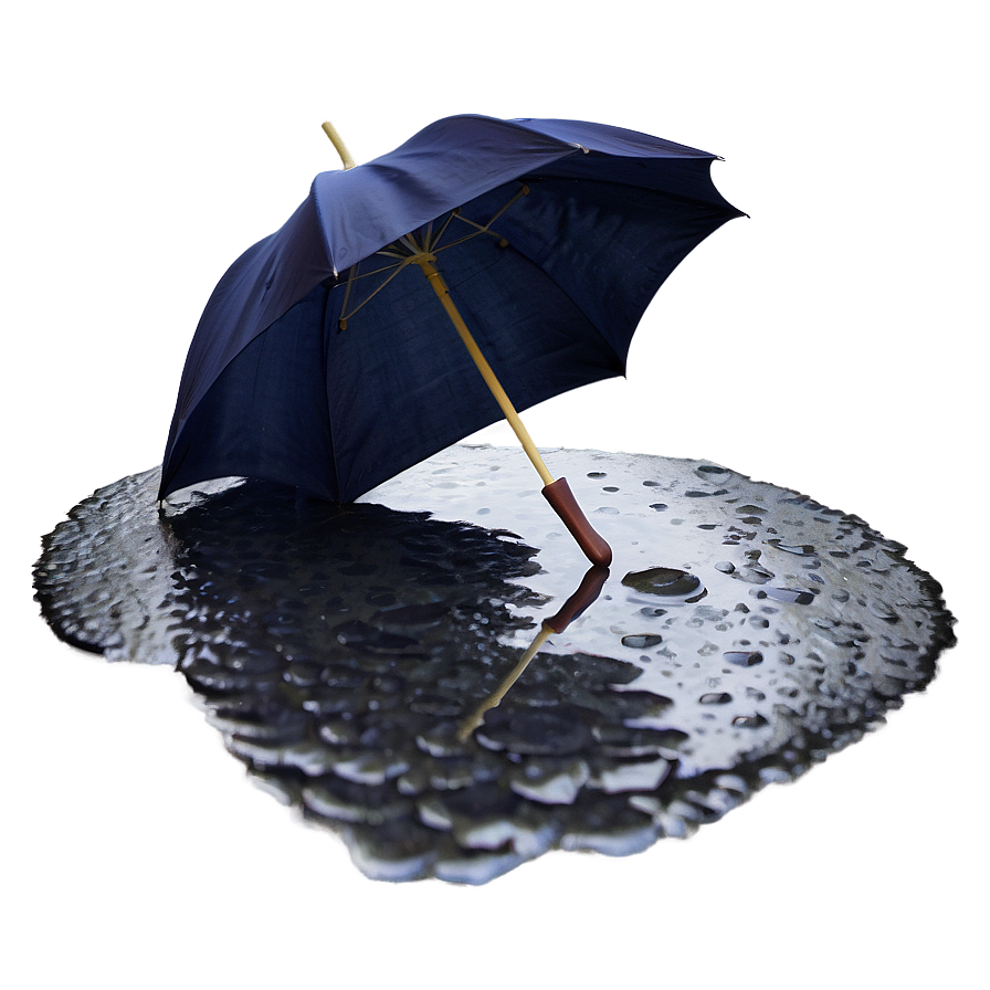 Umbrella In Puddle Png Shj