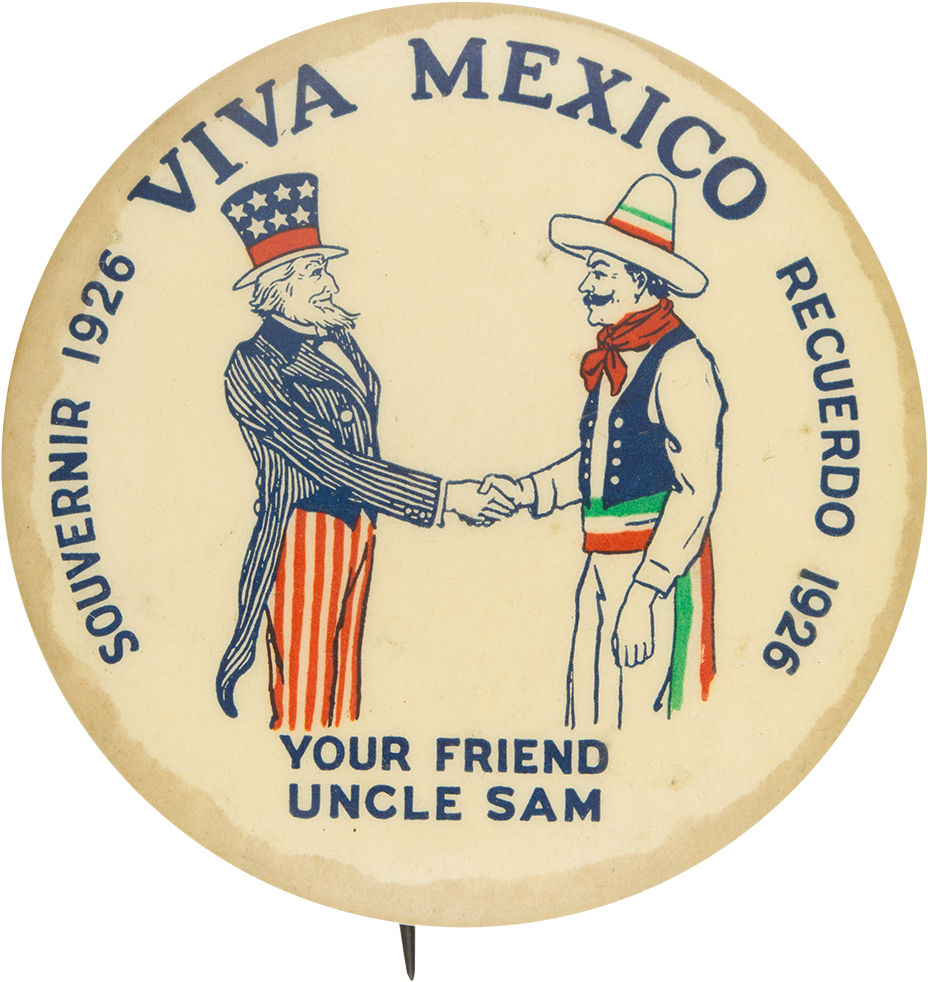 Uncle Sam Mexican Figure Handshake1926 Souvenir