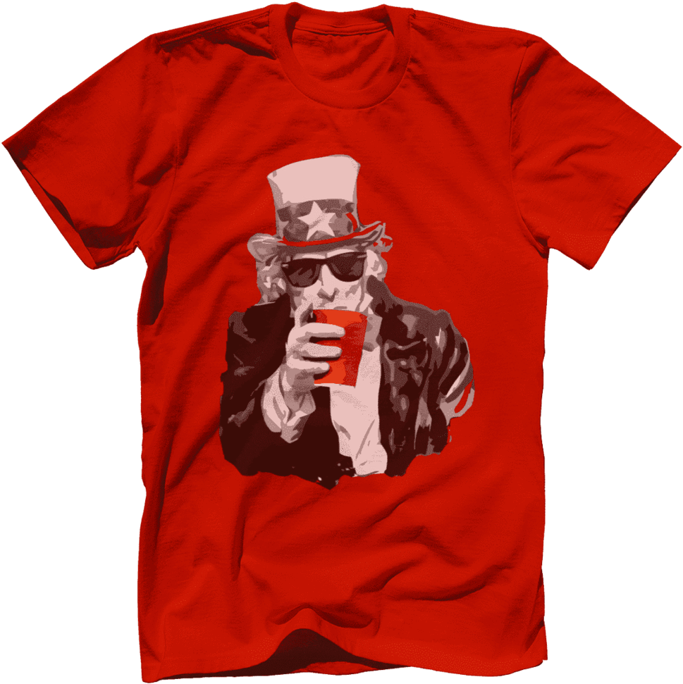 Uncle Sam Party T Shirt Design