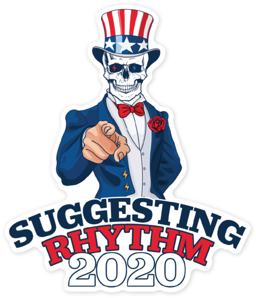 Uncle Sam Skull Pointing Sticker2020