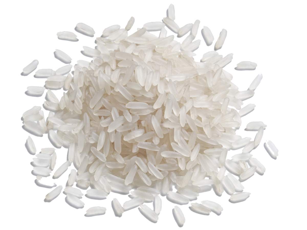 Uncooked White Rice Pile