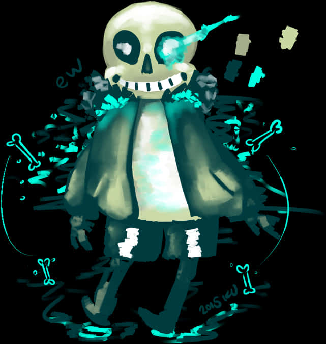 Undertale Sans Glowing Eye Artwork