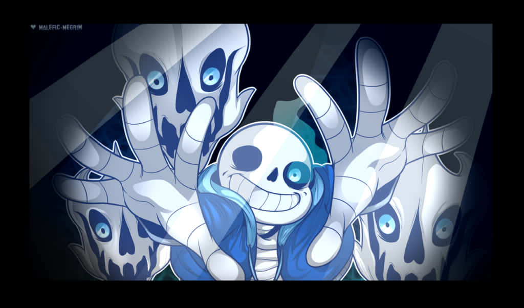 Undertale Sans Multiple Gaster Blaster Attack