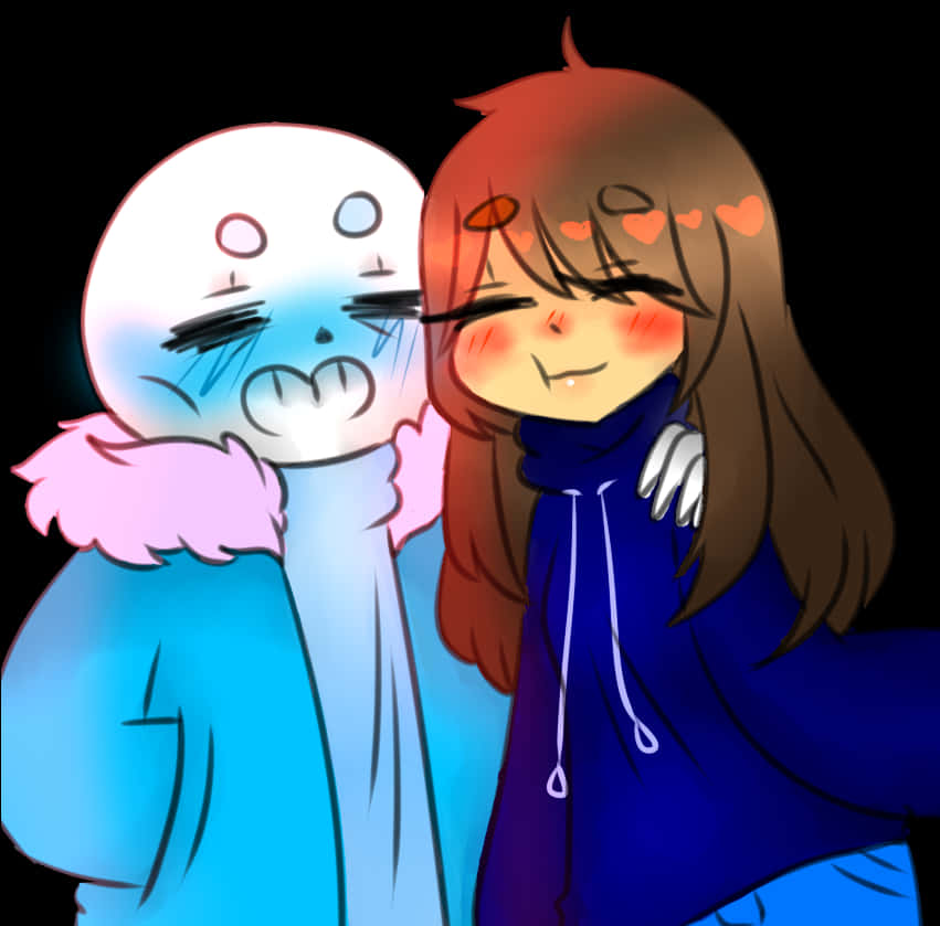 Undertale Sansand Frisk Affectionate Moment