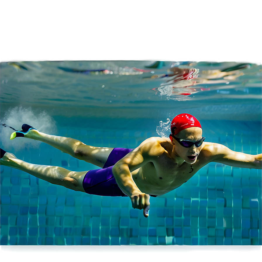 Underwater Swimming Race Png 84