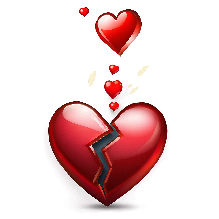 Unhappy Broken Heart Emoji Png 06122024