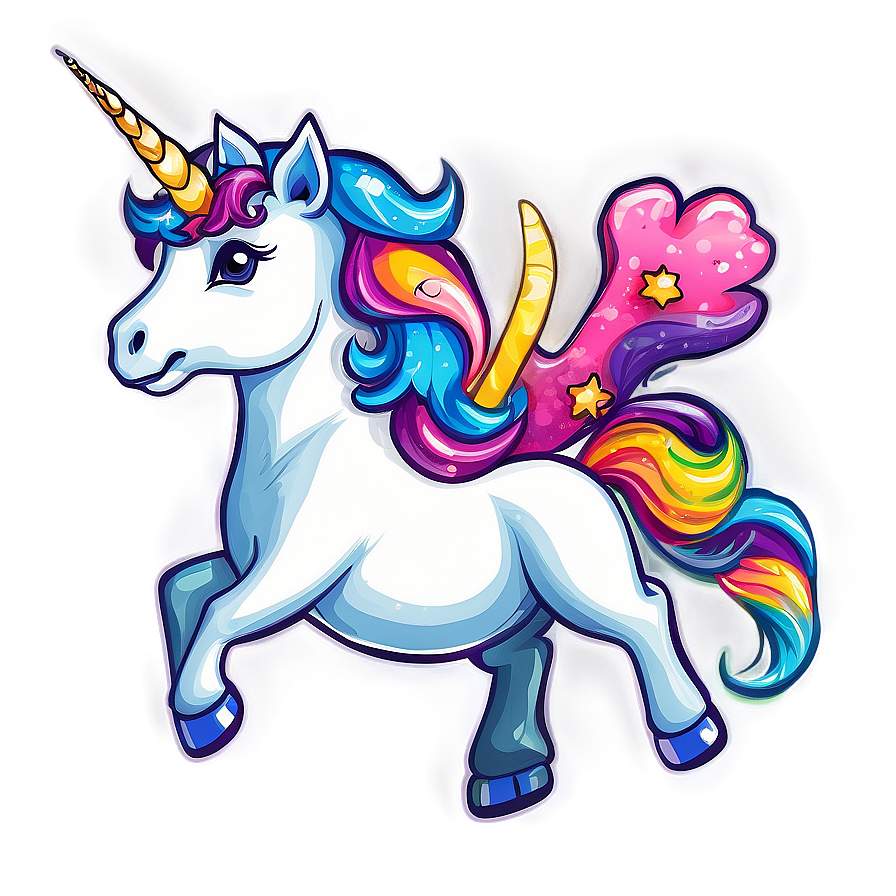 Unicorn And Stars Clipart Png 80