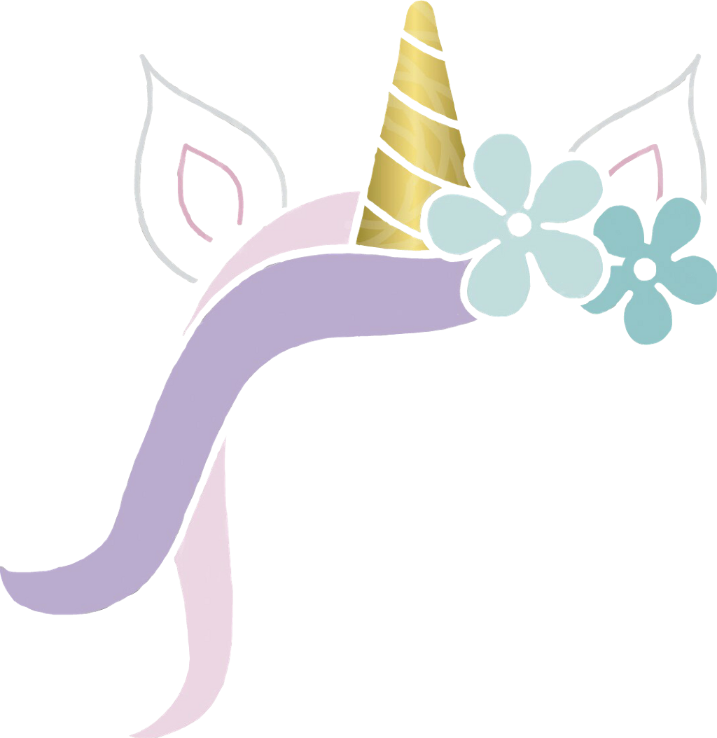 Unicorn Floral Headpiece Graphic