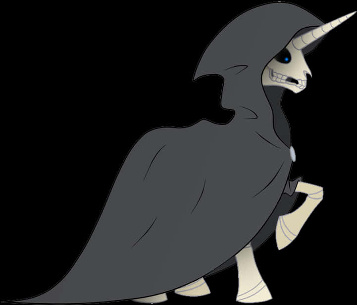 Unicorn Grim Reaper Cartoon