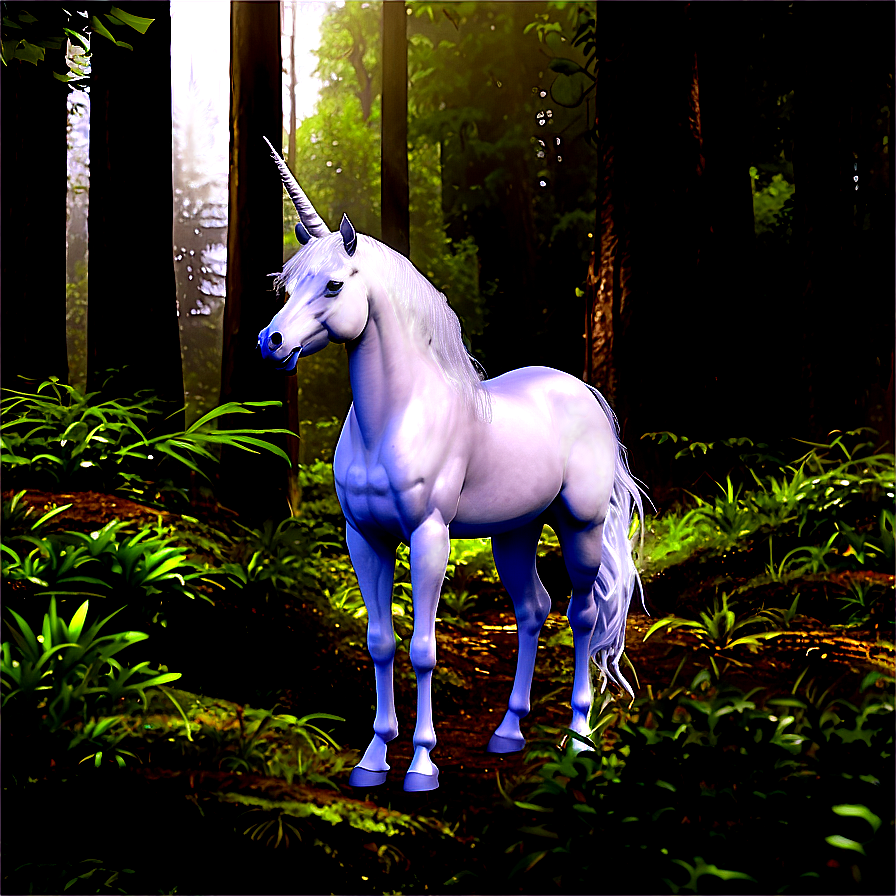 Unicorn In Forest Png 24