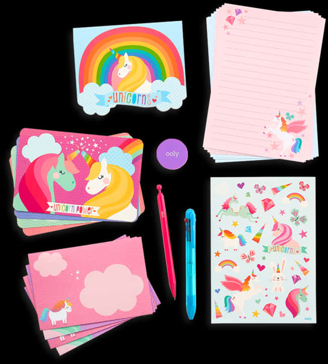Unicorn Themed Stationery Collection