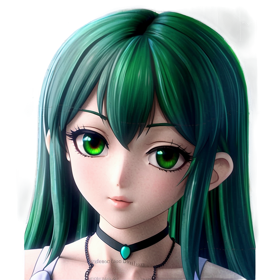 Unique Anime Character: Green Hair Png Download Oxj