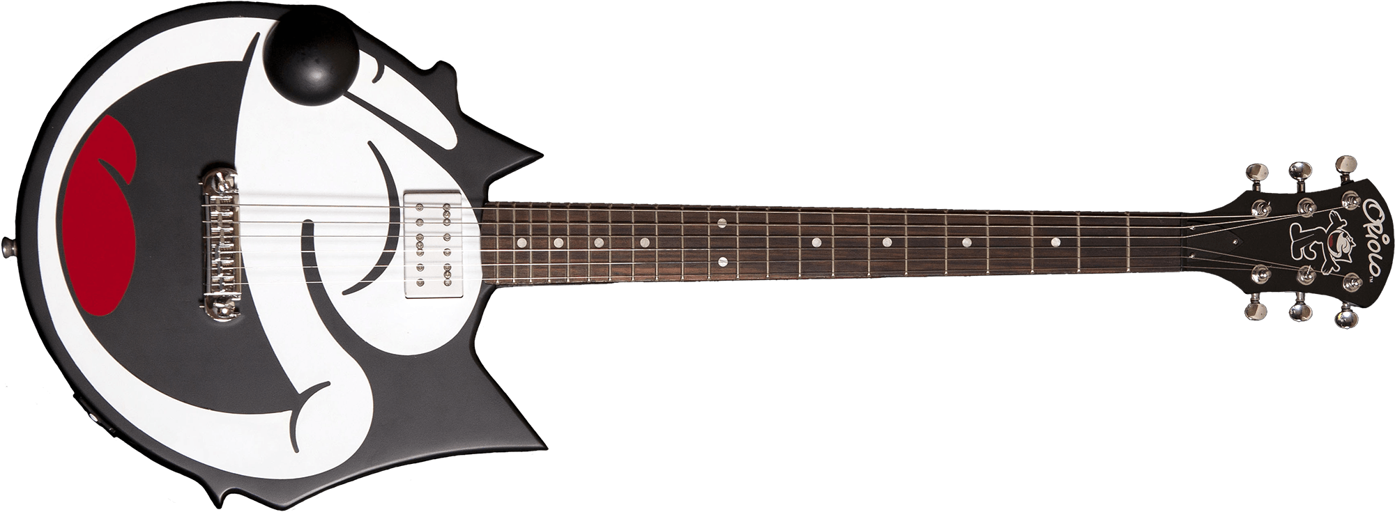 Unique Blackand White Electric Guitar