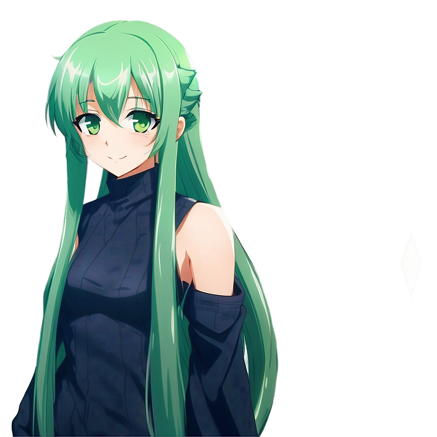Unique Green Haired Anime Png Download Rgj