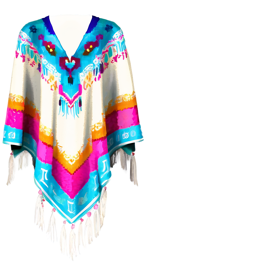 Unique Mexican Poncho Pattern Png 06282024