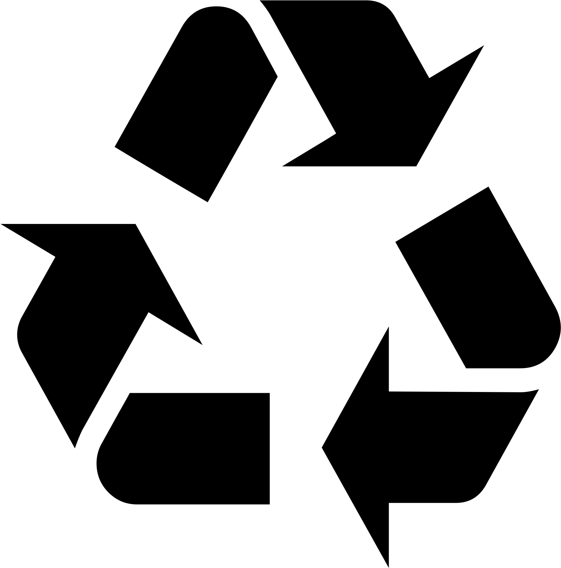 Universal Recycling Symbol Blackon Transparent