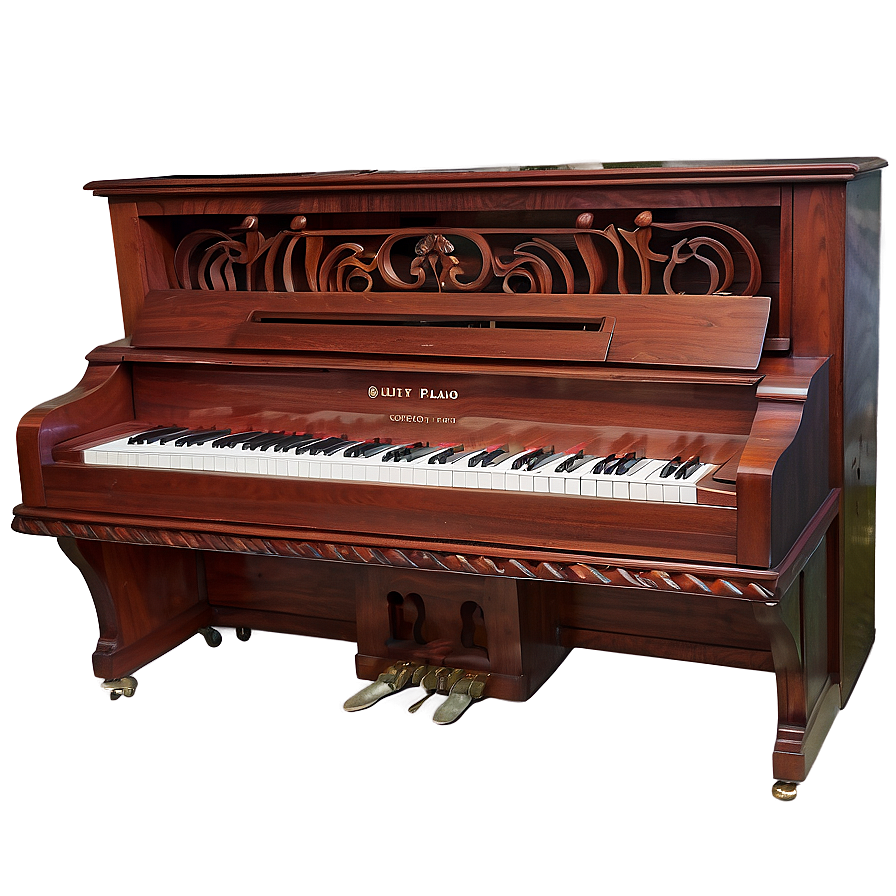 Upright Piano With Multi-timbral Capabilities Png Fiu