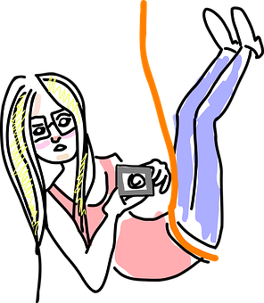 Upside Down Photographer Cartoon