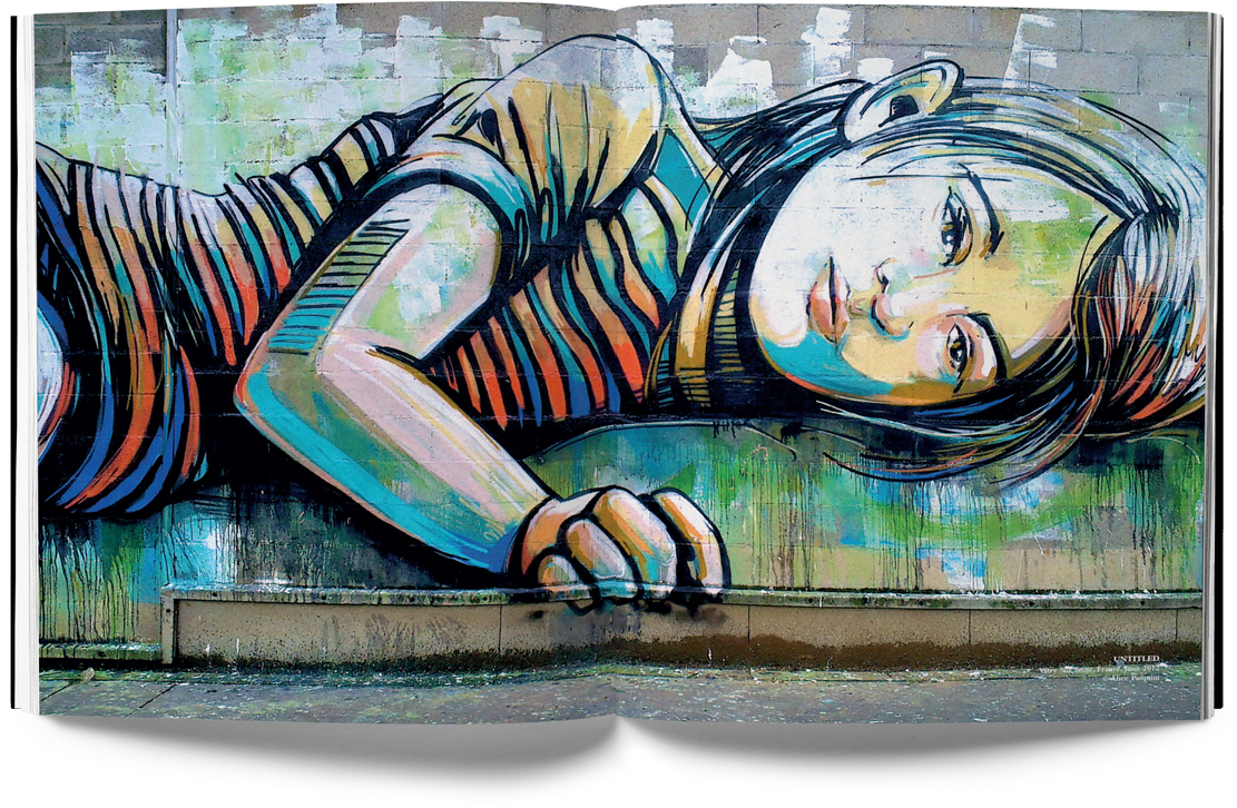 Urban Art Muralof Reclining Woman