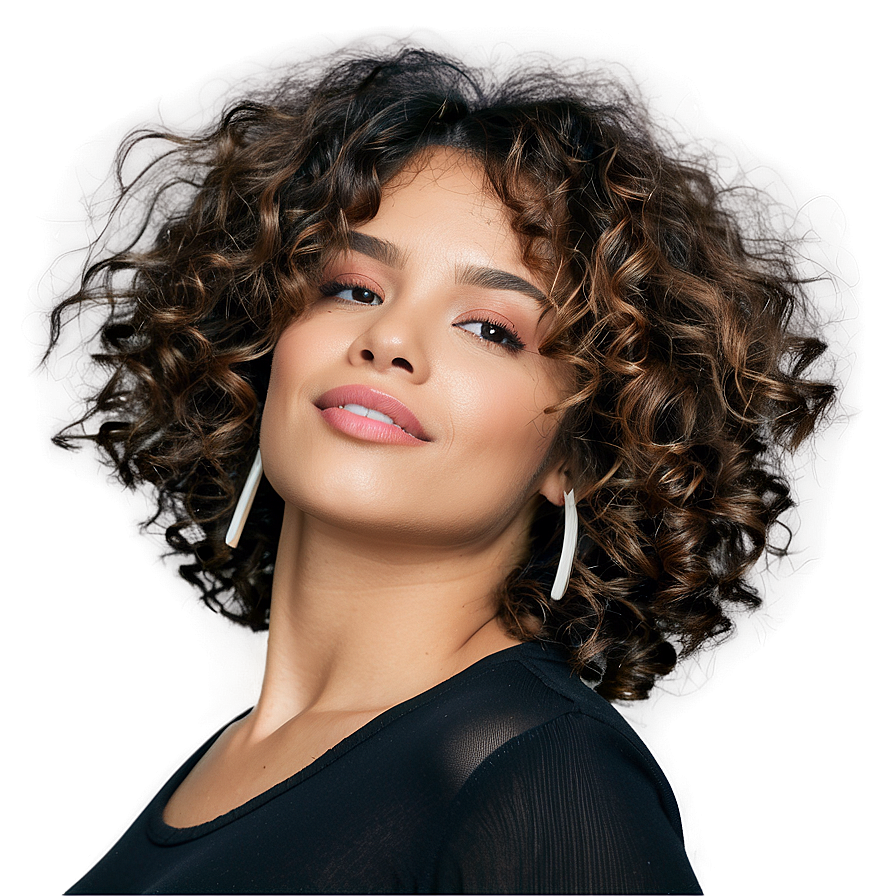 Urban Curly Hair Look Png 37