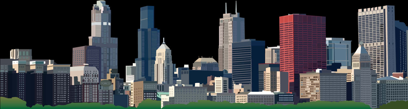 Urban Skyline Vector Illustration