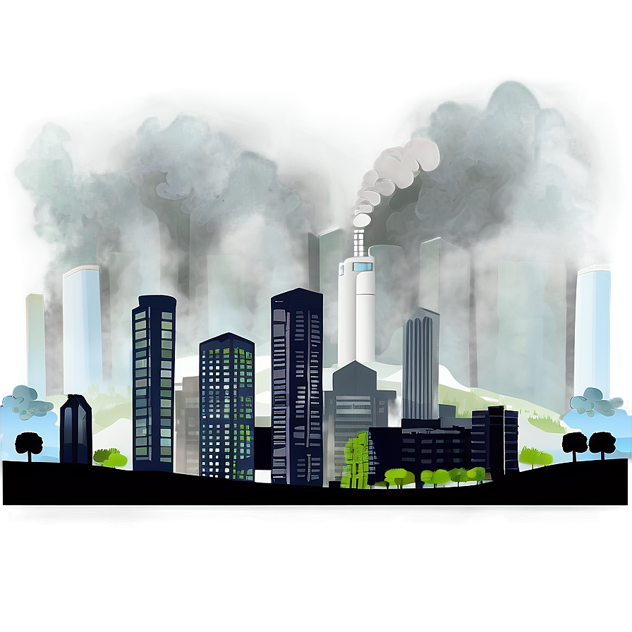 Urban Smog Landscape Png Qcw