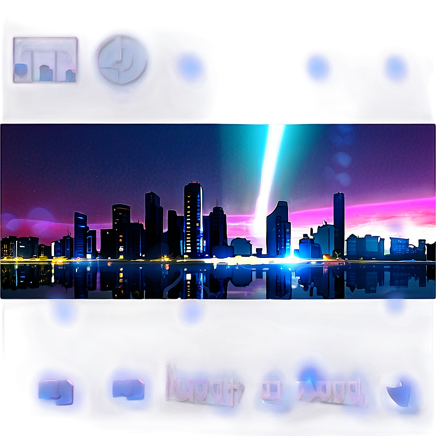 Urban Techno Nightscape Png Xjy41