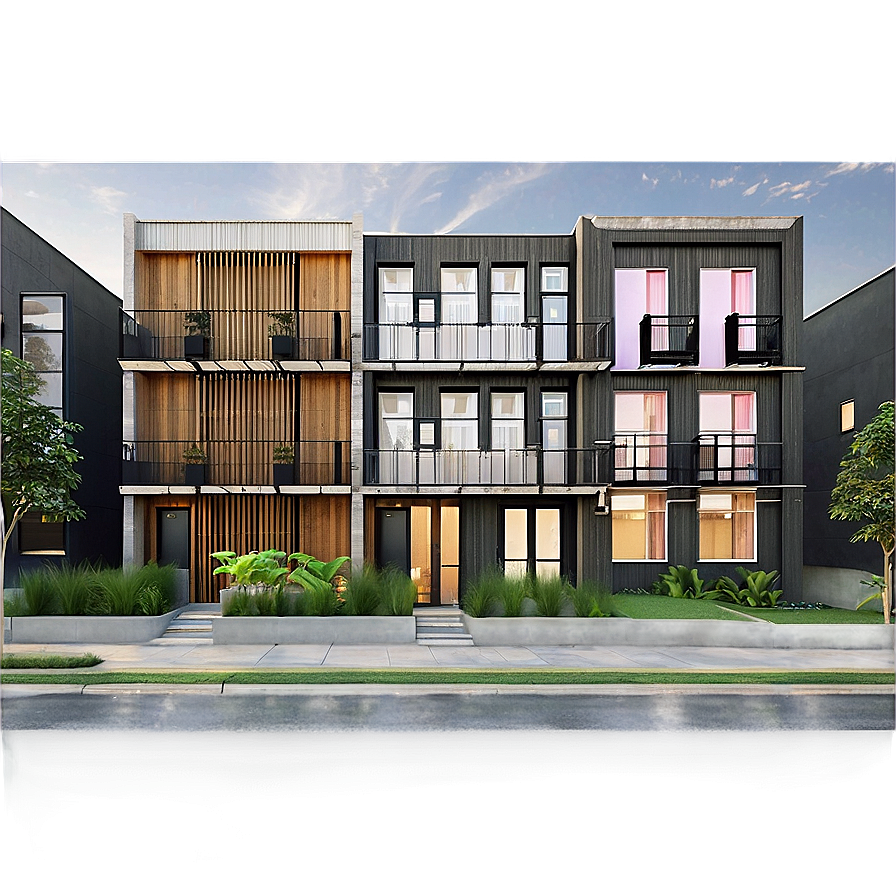 Urban Townhouse Facade Png 04292024