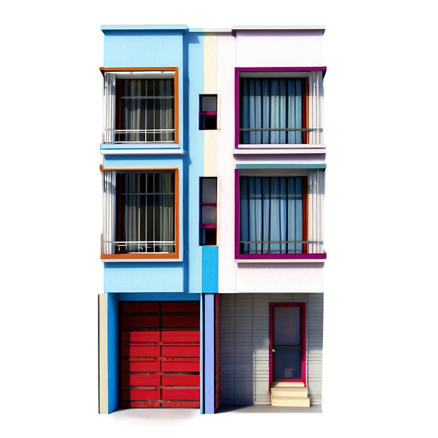 Urban Townhouse Facade Png Cyg10