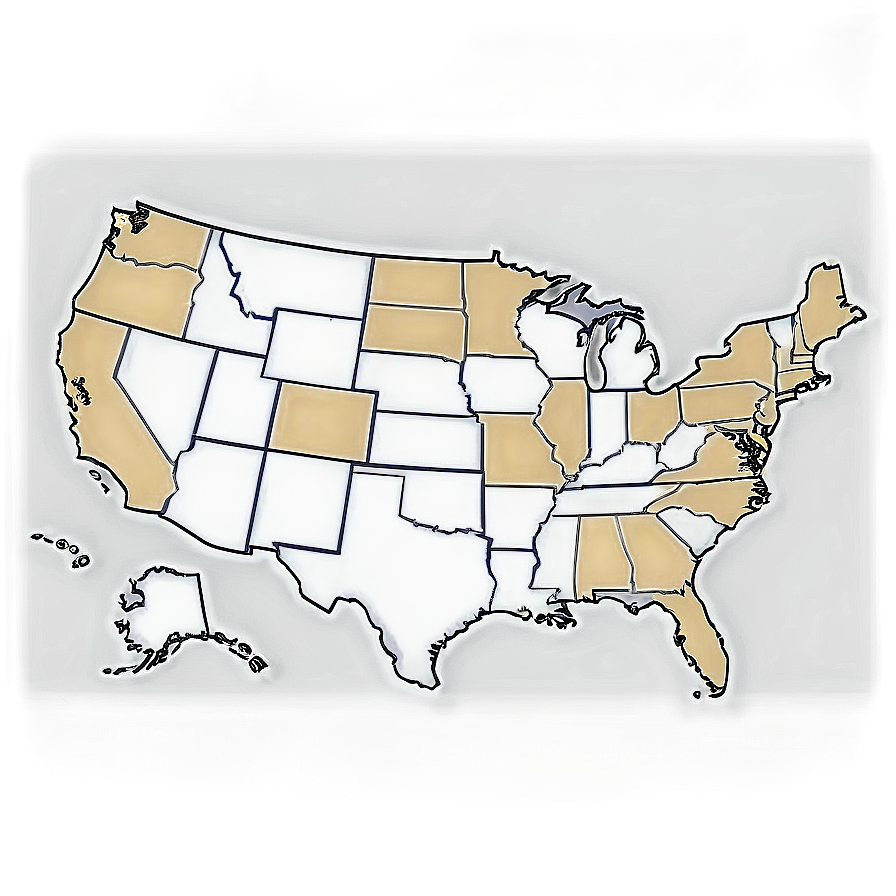 Us Map Outline Vector Png Spj66