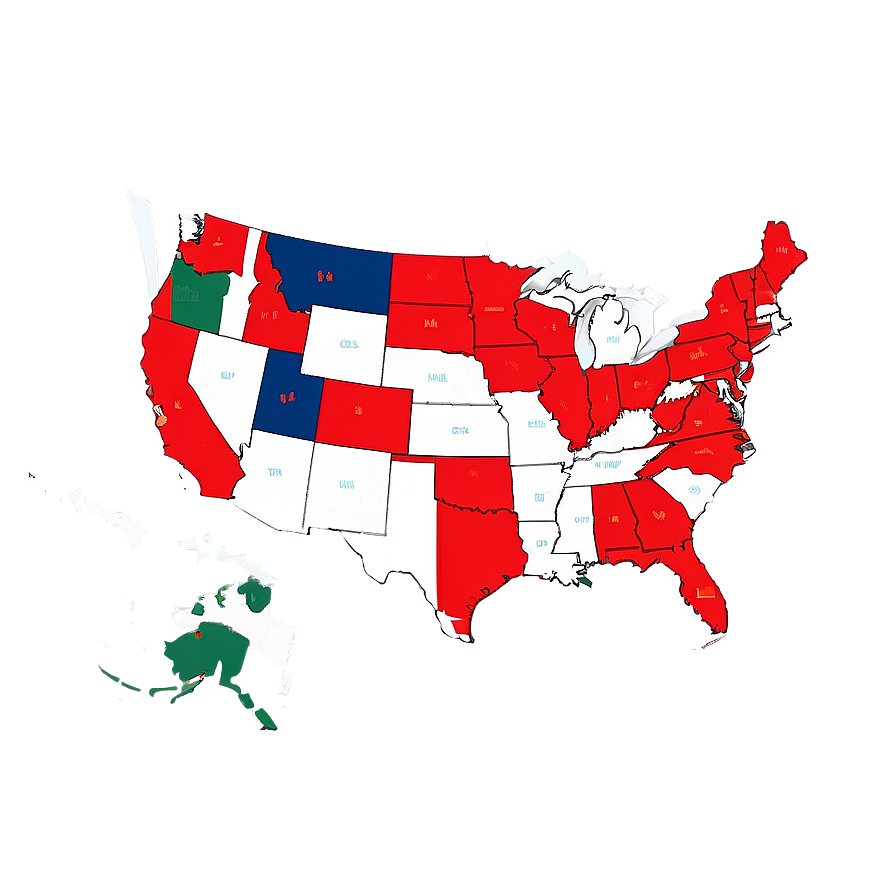 Us State Borders Map Outline Png 40