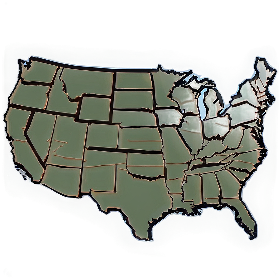 Usa Geographic Outline Png Dqx