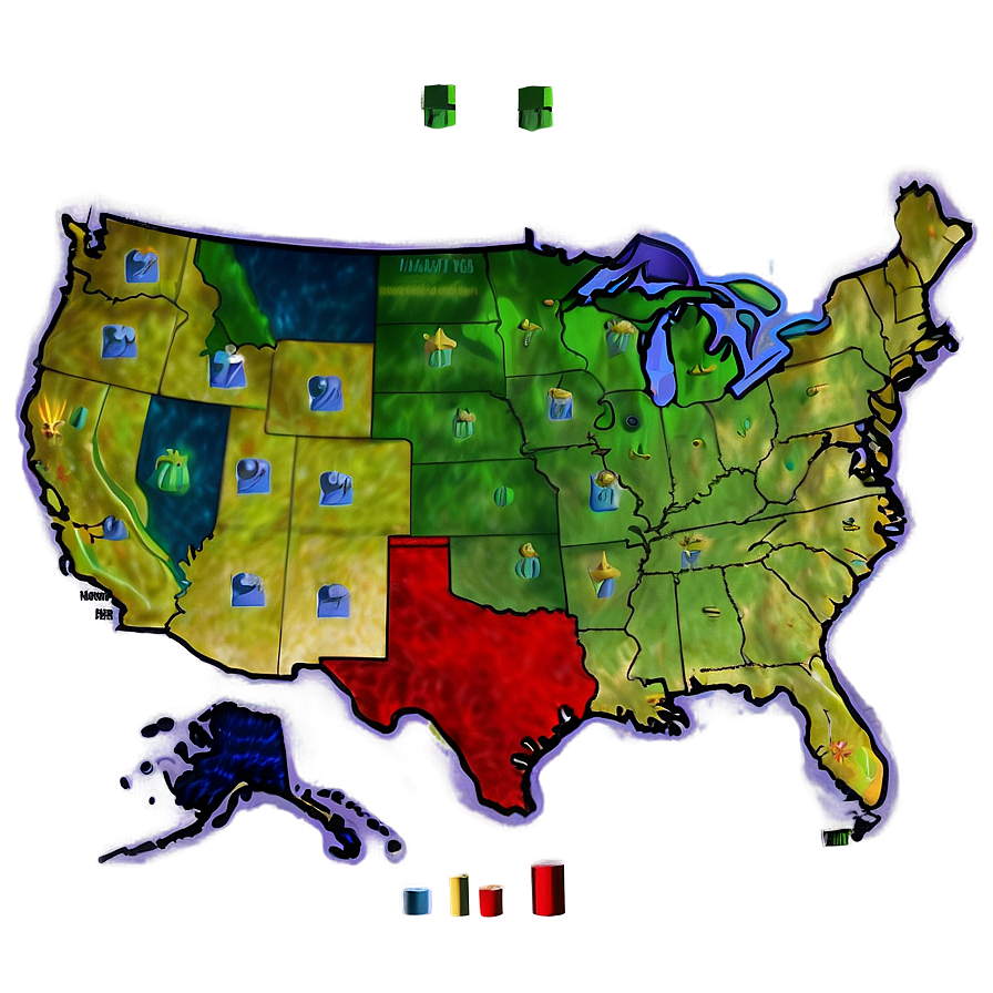 Usa Map With Population Density Png 05252024