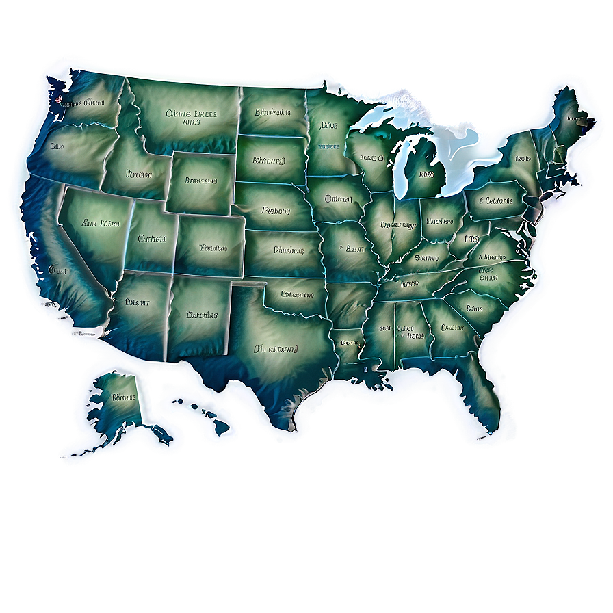 Usa Map With Rivers Png 05252024