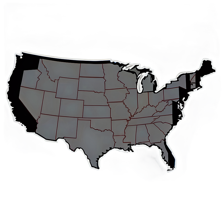 Usa Outline Icon Png 67