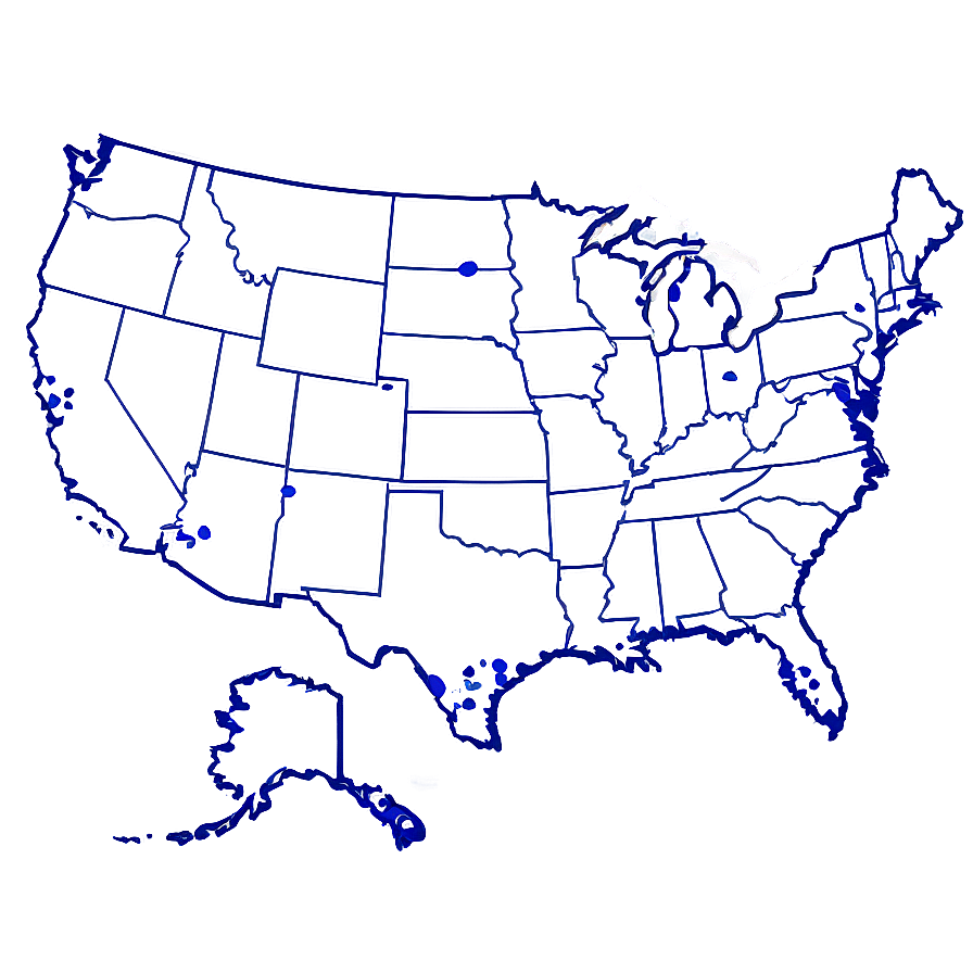 Usa Outline With Rivers Png 78